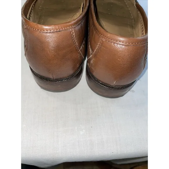 Florsheim Men’s Dressy Loafers Sz 9.5 M Brown Leather Faux Gator Business Formal