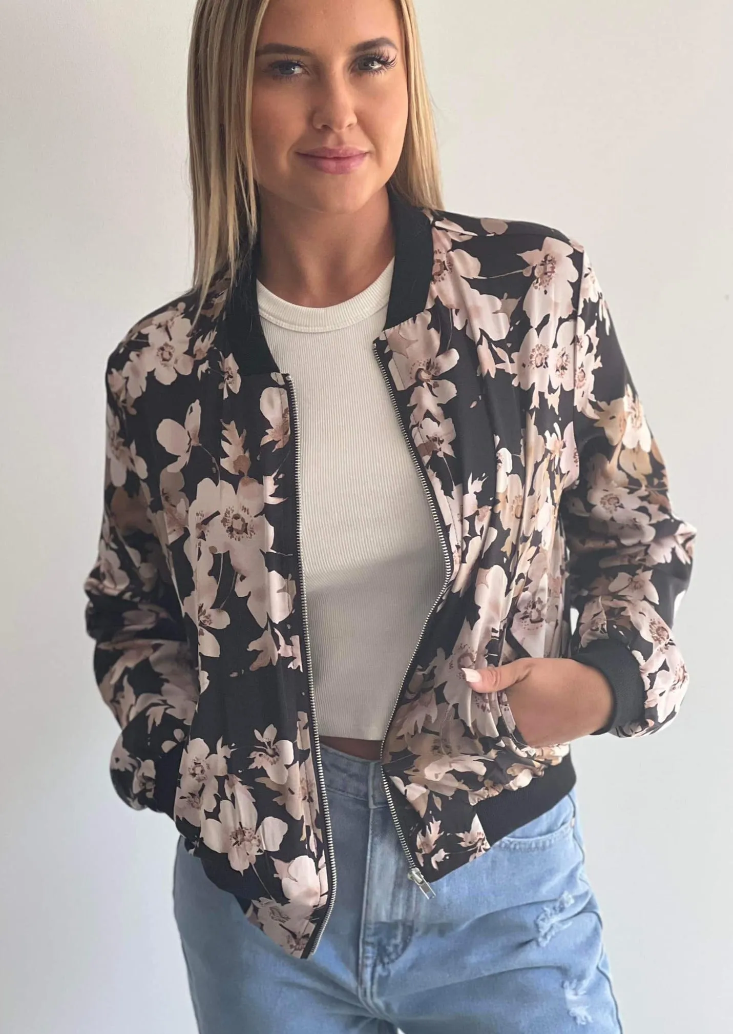 Freya Bomber Jacket Peony