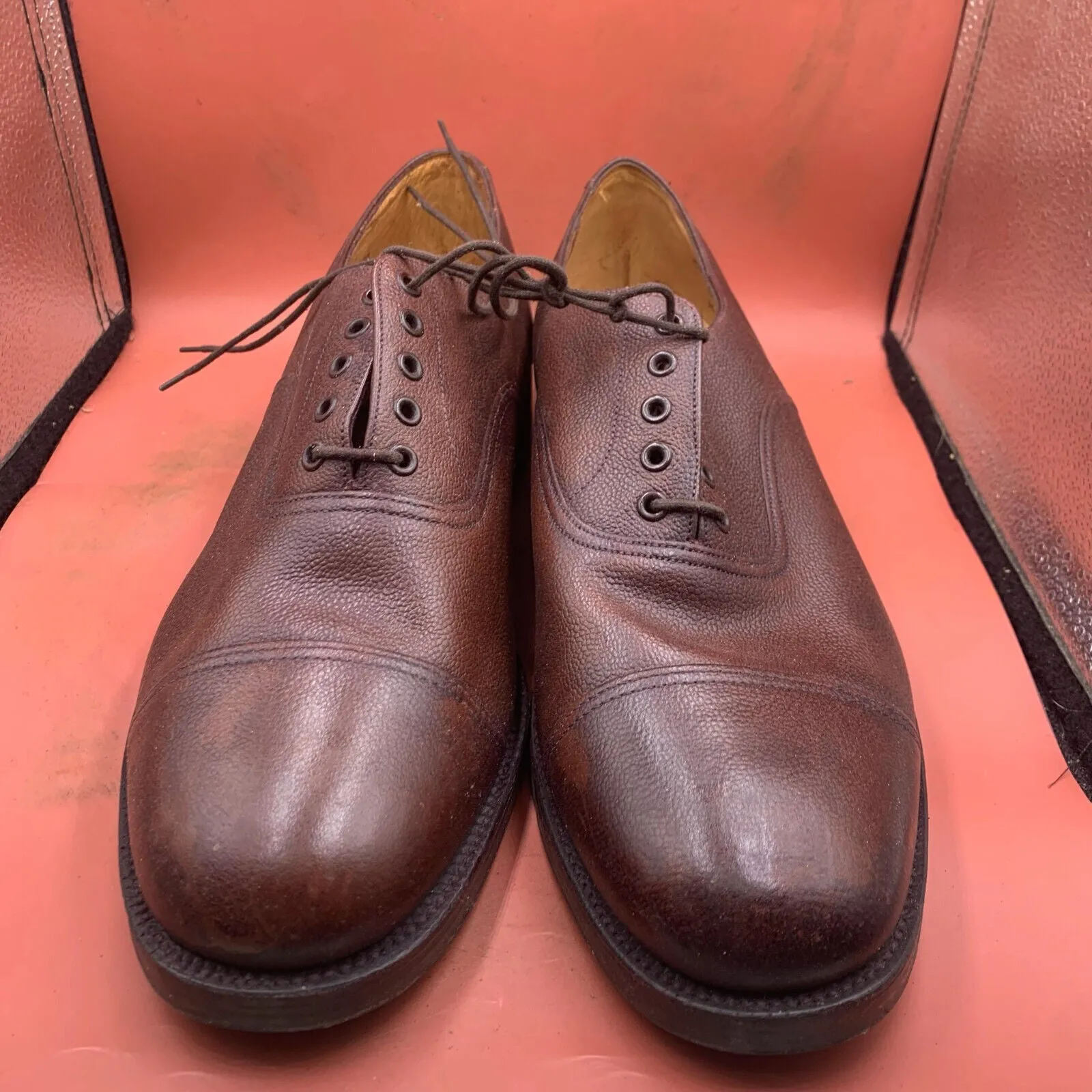 Genuine British Army Brown Leather Dress Shoes - Sanders - Size UK 13M