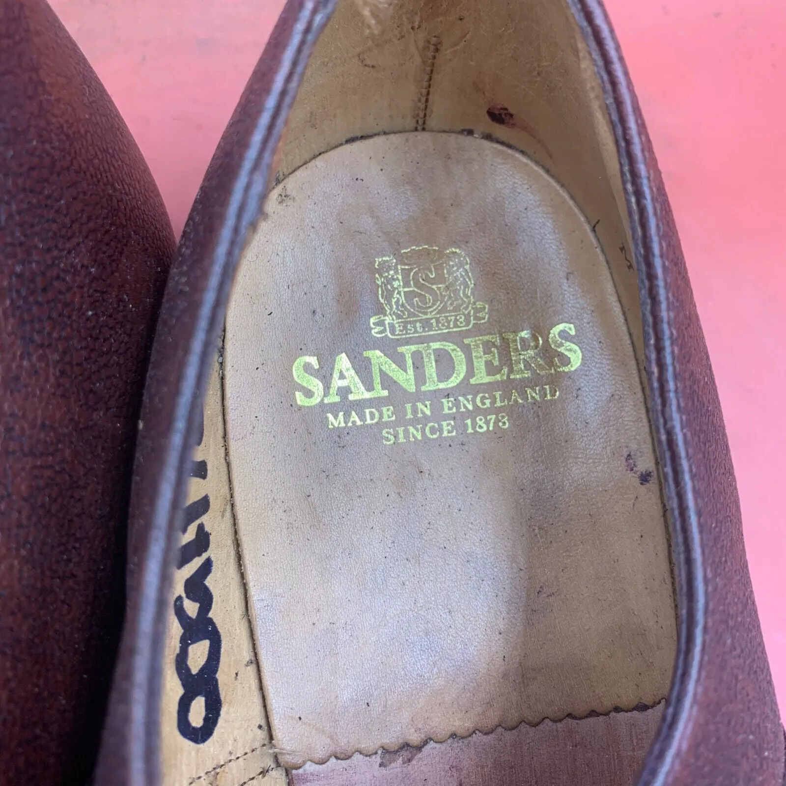 Genuine British Army Brown Leather Dress Shoes - Sanders - Size UK 13M