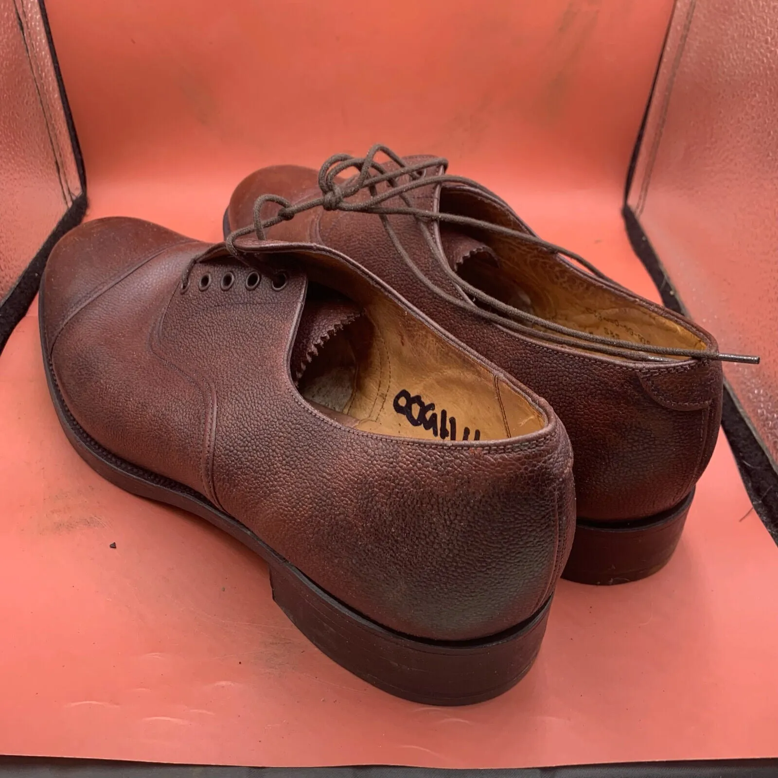 Genuine British Army Brown Leather Dress Shoes - Sanders - Size UK 13M