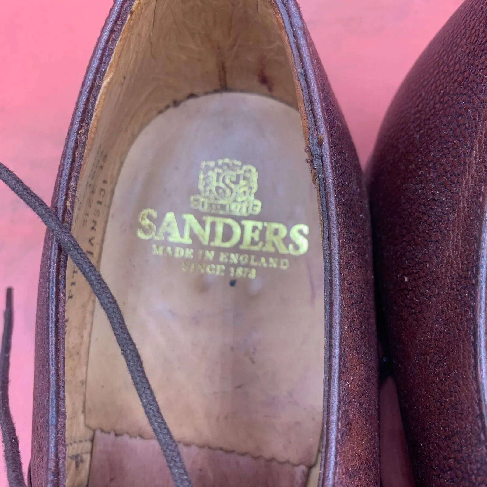 Genuine British Army Brown Leather Dress Shoes - Sanders - Size UK 13M