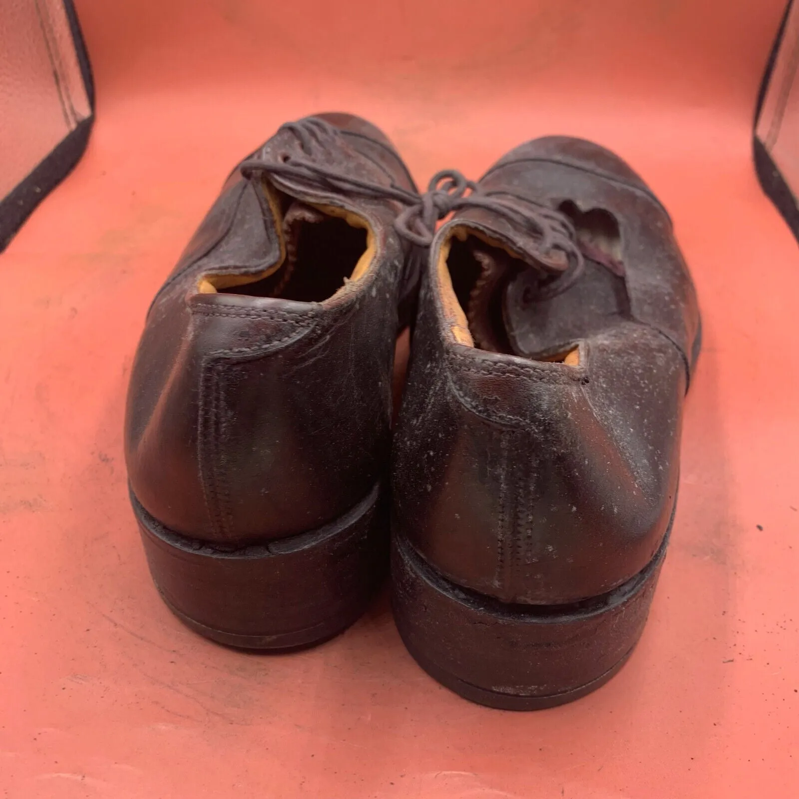 Genuine British Army Brown Leather Dress Uniform Shoes - Size 7L