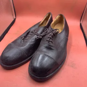 Genuine British Army Brown Leather Dress Uniform Shoes - Size 7L