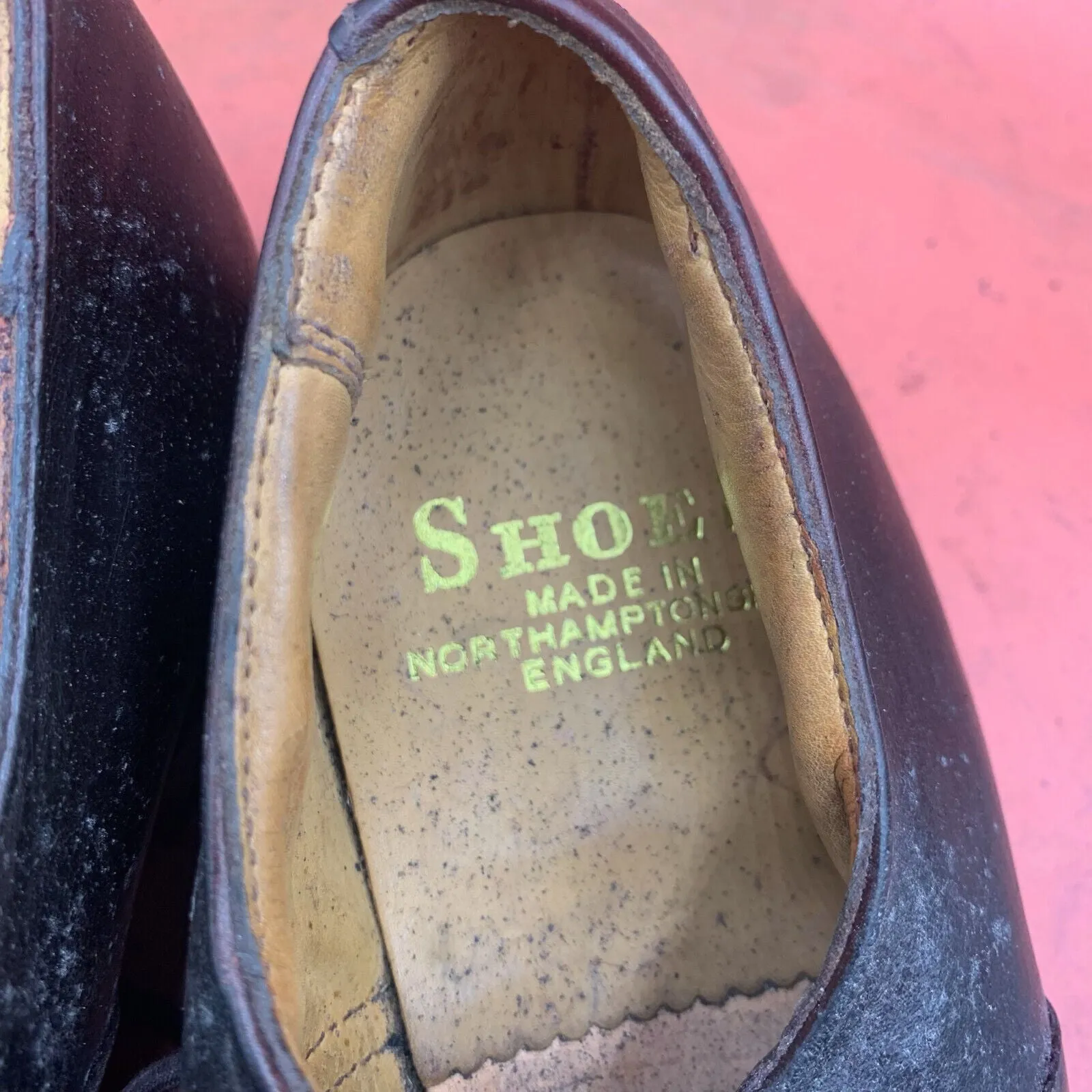 Genuine British Army Brown Leather Dress Uniform Shoes - Size 7L