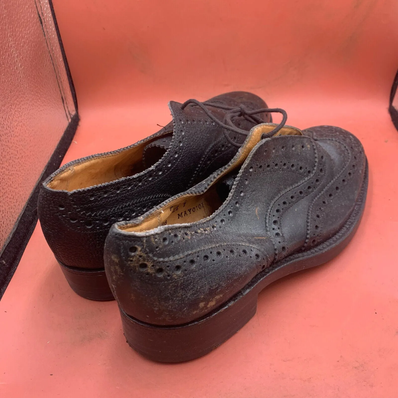 Genuine British Army Scottish Highland Regiment Dress Shoes Brogues - Size UK 7L