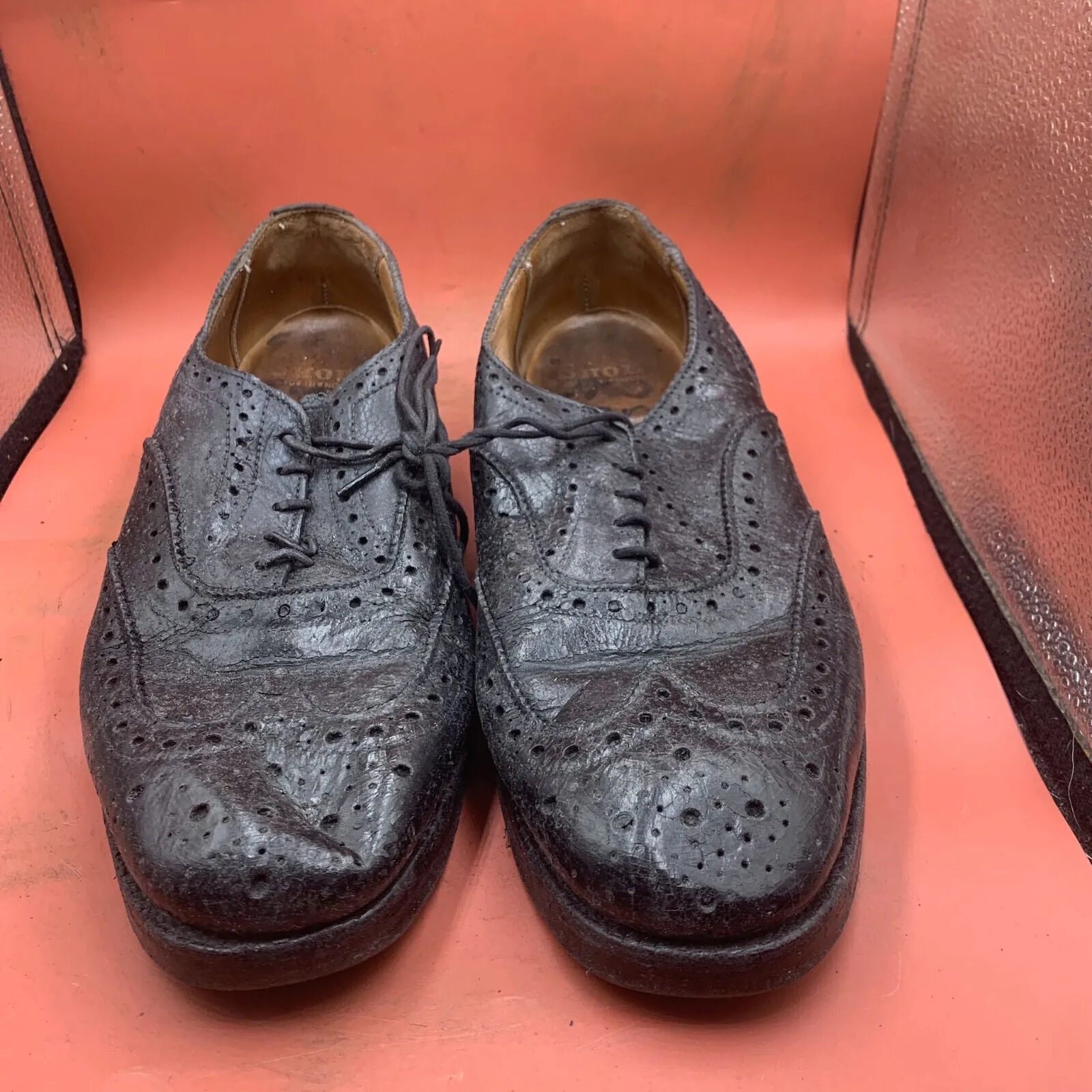 Genuine British Army Scottish Highland Regiment Dress Shoes Brogues - Size UK 9L