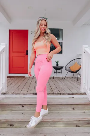 Girl On The Go Leggings - Pink
