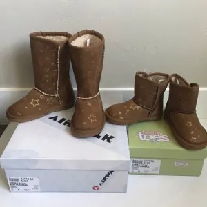 Girls/Toddler Size 4 and 6 sister set brown boots