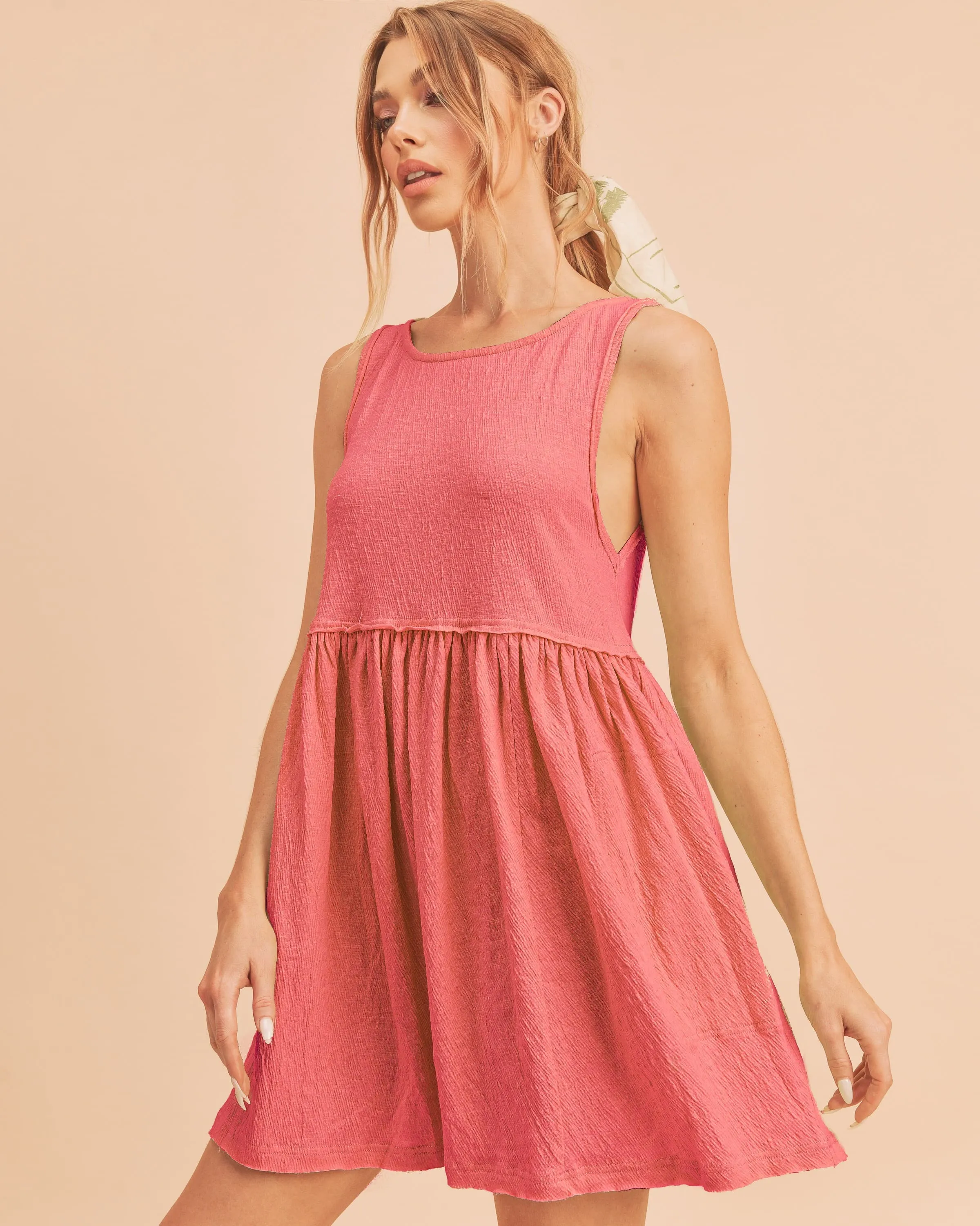 Hazel Blues® |  Aemi   Co Round Neck Mini Tank Dress