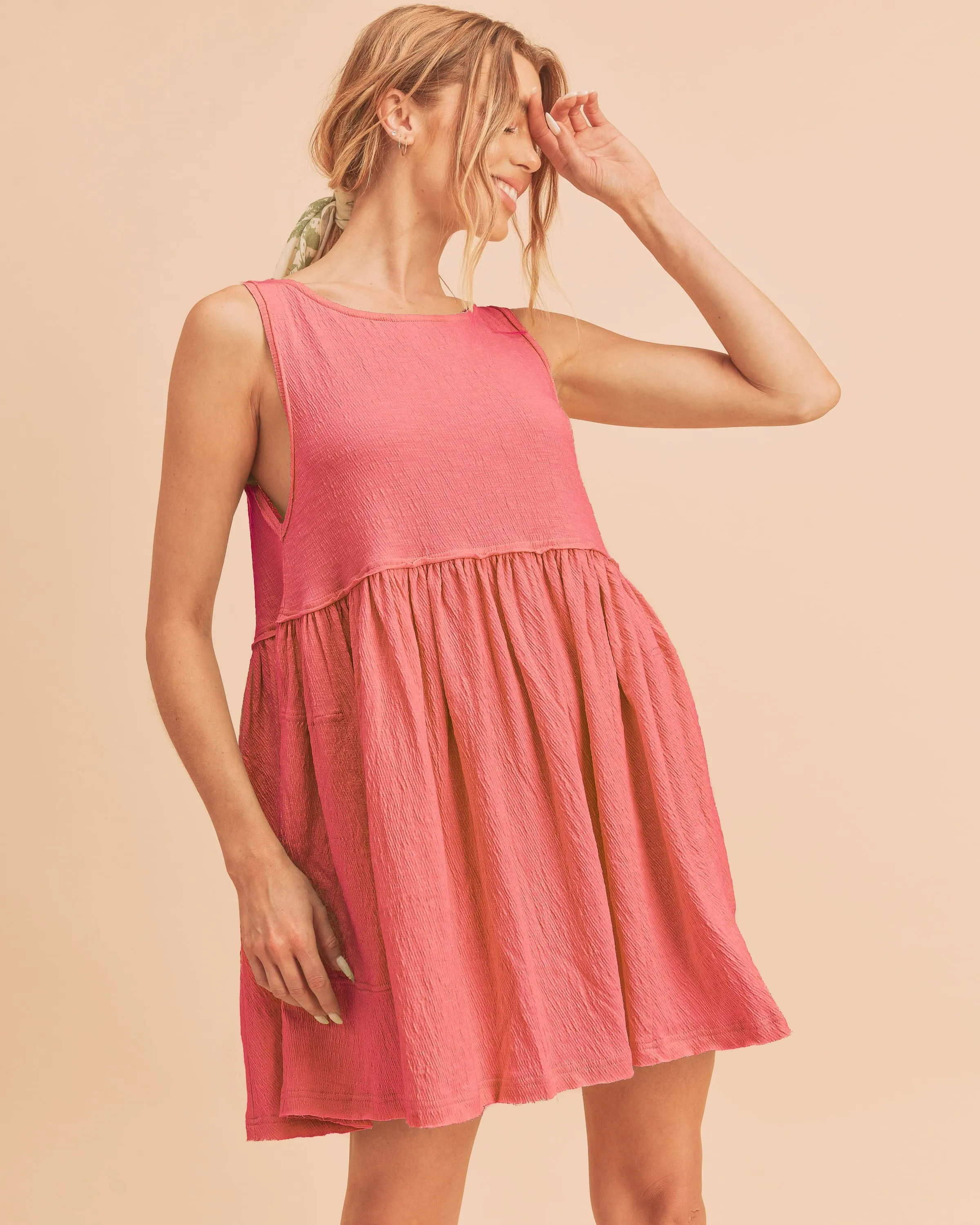 Hazel Blues® |  Aemi   Co Round Neck Mini Tank Dress