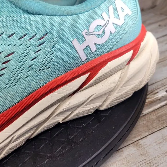 Hoka One One Clifton 8 Women's Size 8 Blue Aquarelle Athletic Running Shoes