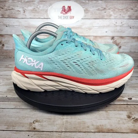 Hoka One One Clifton 8 Women's Size 8 Blue Aquarelle Athletic Running Shoes