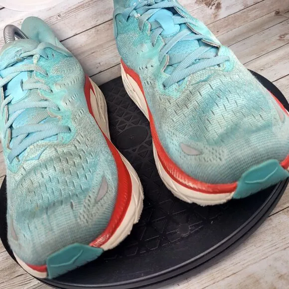 Hoka One One Clifton 8 Women's Size 8 Blue Aquarelle Athletic Running Shoes