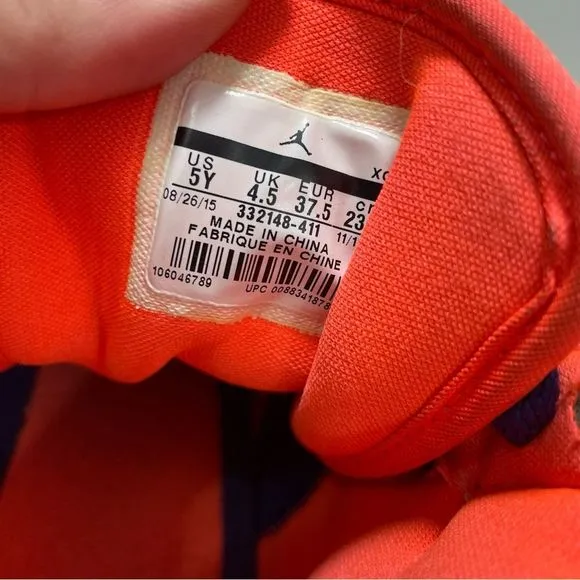 Jordan Blue &amp; Orange Athletic Sneakers