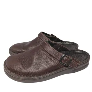 Josef Seibel Brown Leather Slip-On Clog Mules Mens 43 EU 9.5/10 US