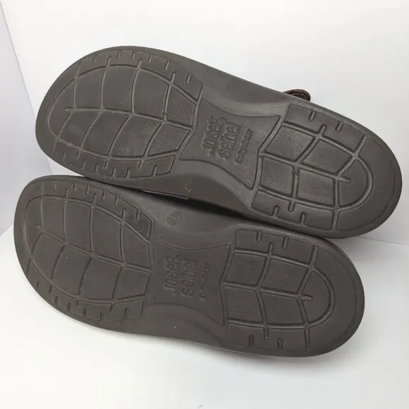 Josef Seibel Brown Leather Slip-On Clog Mules Mens 43 EU 9.5/10 US