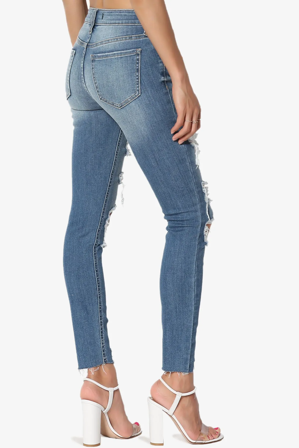 JOSIE Mid Rise Ankle Skinny Jeans in Too Deep MD