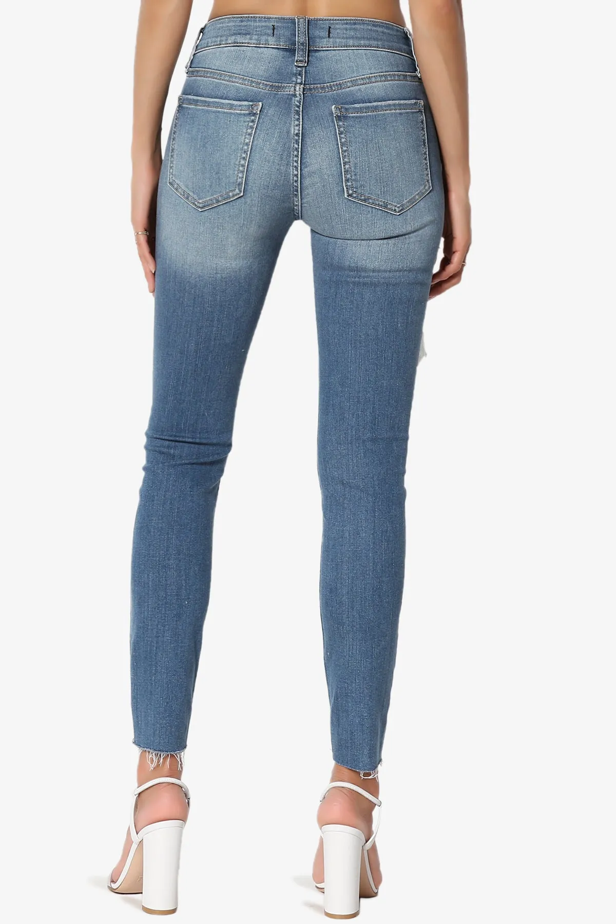 JOSIE Mid Rise Ankle Skinny Jeans in Too Deep MD