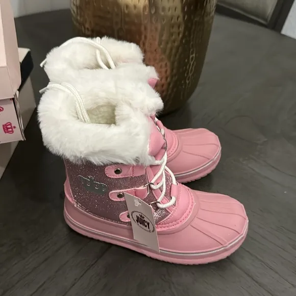 Juicy Couture JJK LIL ESCALON Pink Glitter Boots