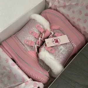 Juicy Couture JJK LIL ESCALON Pink Glitter Boots