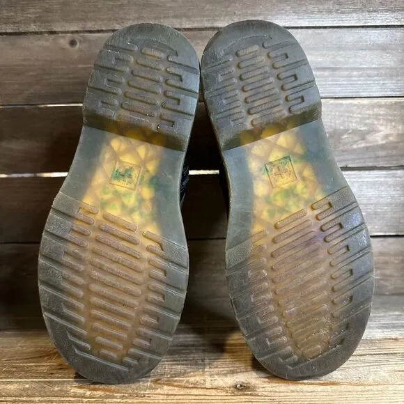 Kids Dr Martens Pascal Black Patent Leather Casual Comfort Combat Boots Size 3 Y