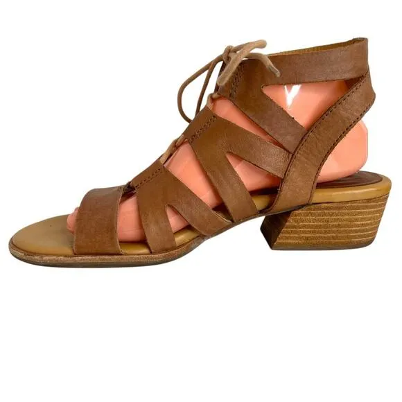 KORK Ease Skyway Leather Gladiator Sandal in Tan Women's Size 10 M