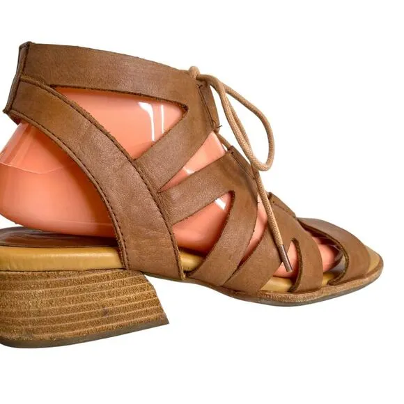 KORK Ease Skyway Leather Gladiator Sandal in Tan Women's Size 10 M