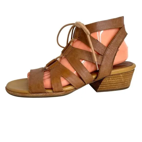 KORK Ease Skyway Leather Gladiator Sandal in Tan Women's Size 10 M