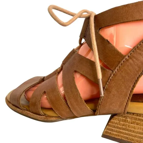 KORK Ease Skyway Leather Gladiator Sandal in Tan Women's Size 10 M