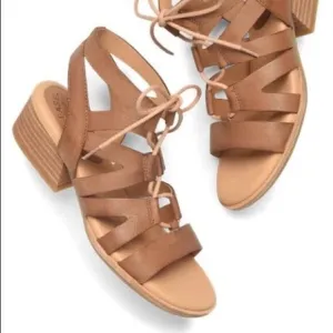 KORK Ease Skyway Leather Gladiator Sandal in Tan Women's Size 10 M