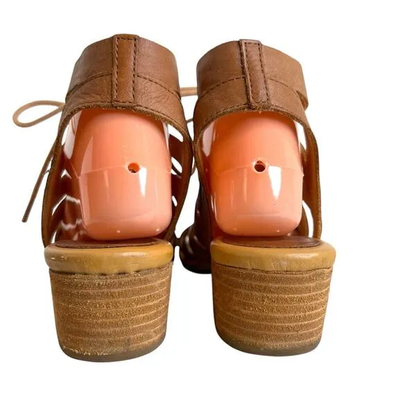 KORK Ease Skyway Leather Gladiator Sandal in Tan Women's Size 10 M