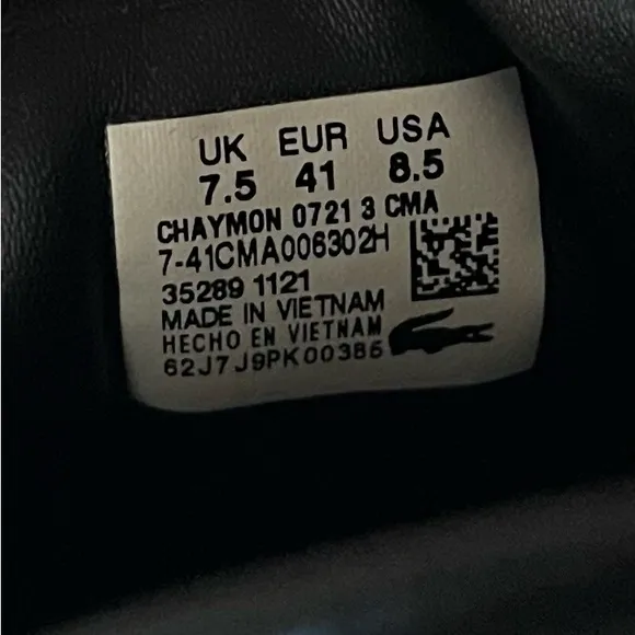 LACOSTE MENS CHAYMON Black Sneakers