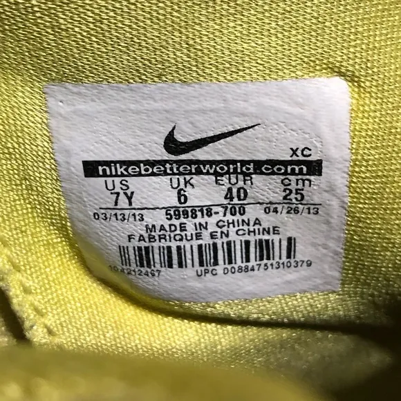 Lebron Nike Soldier 7 Youth Yellow and Blue Sneakers 599818-700