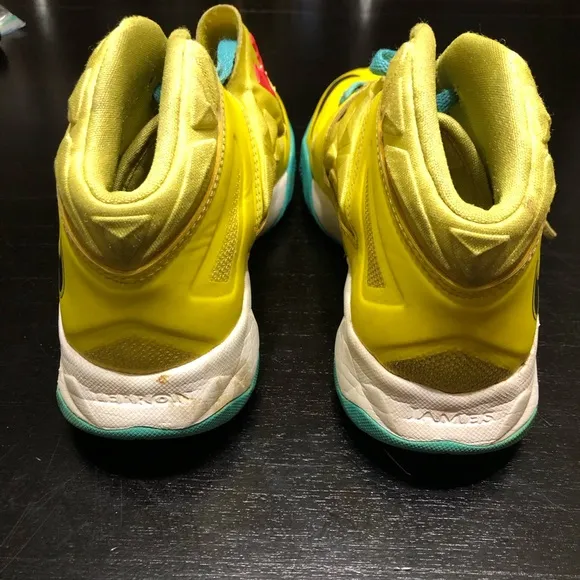 Lebron Nike Soldier 7 Youth Yellow and Blue Sneakers 599818-700