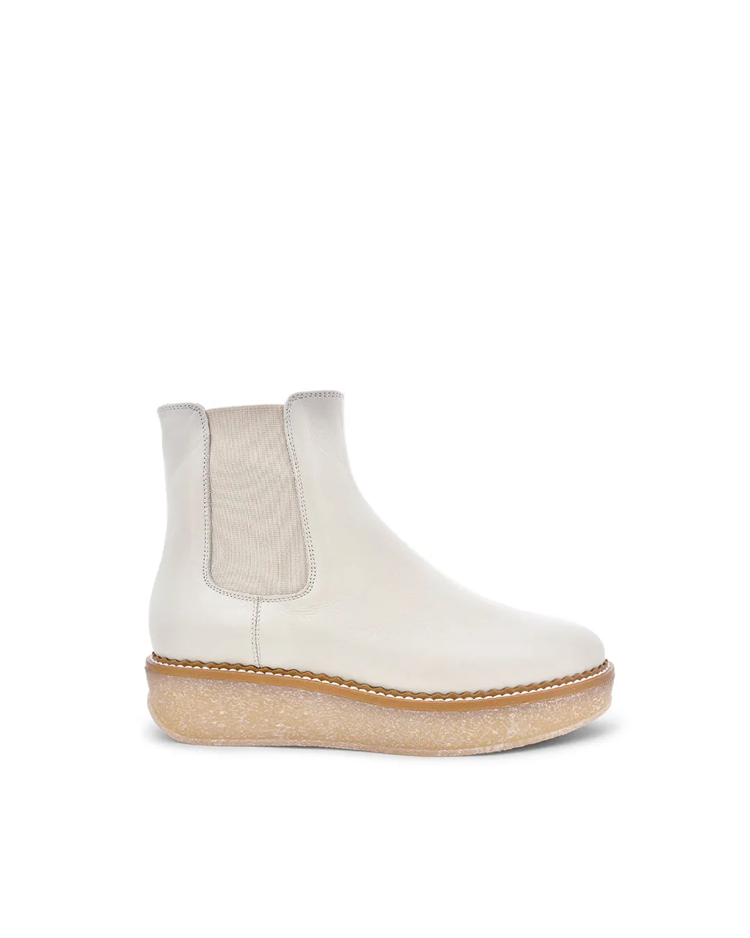 Machi Off White Leather Chelsea Boots