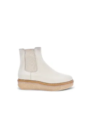 Machi Off White Leather Chelsea Boots