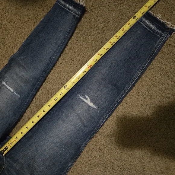 MADEWELL blue Skinny Jeans 25p Distressed Rips Length casual rise