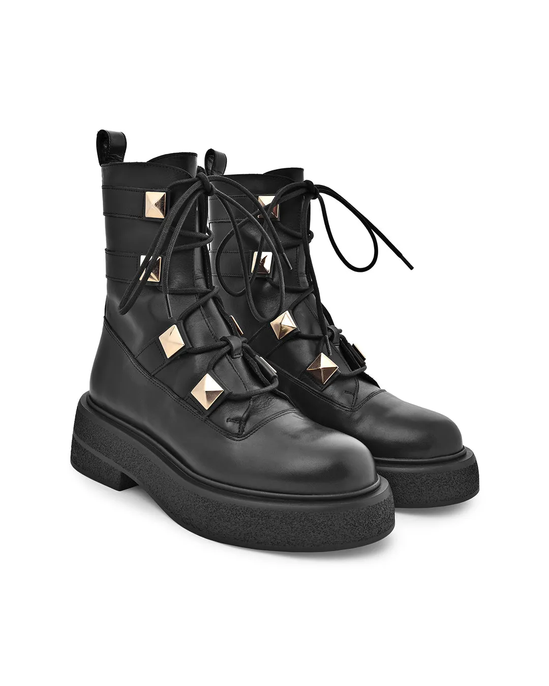 Maki Pyramid Studs Combat Boots