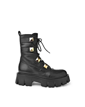 Mako Pyramid Studs Combat Boots