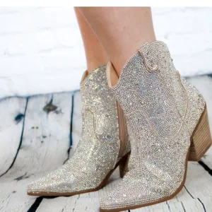 MATISSE Harlow Rhinestone Snip Toe Boots Size 8.5