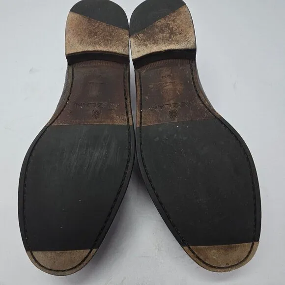 Melzan Brown Leather Slip On Loafers, Men's 9