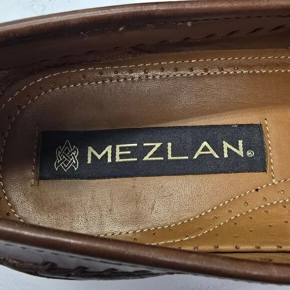 Melzan Brown Leather Slip On Loafers, Men's 9