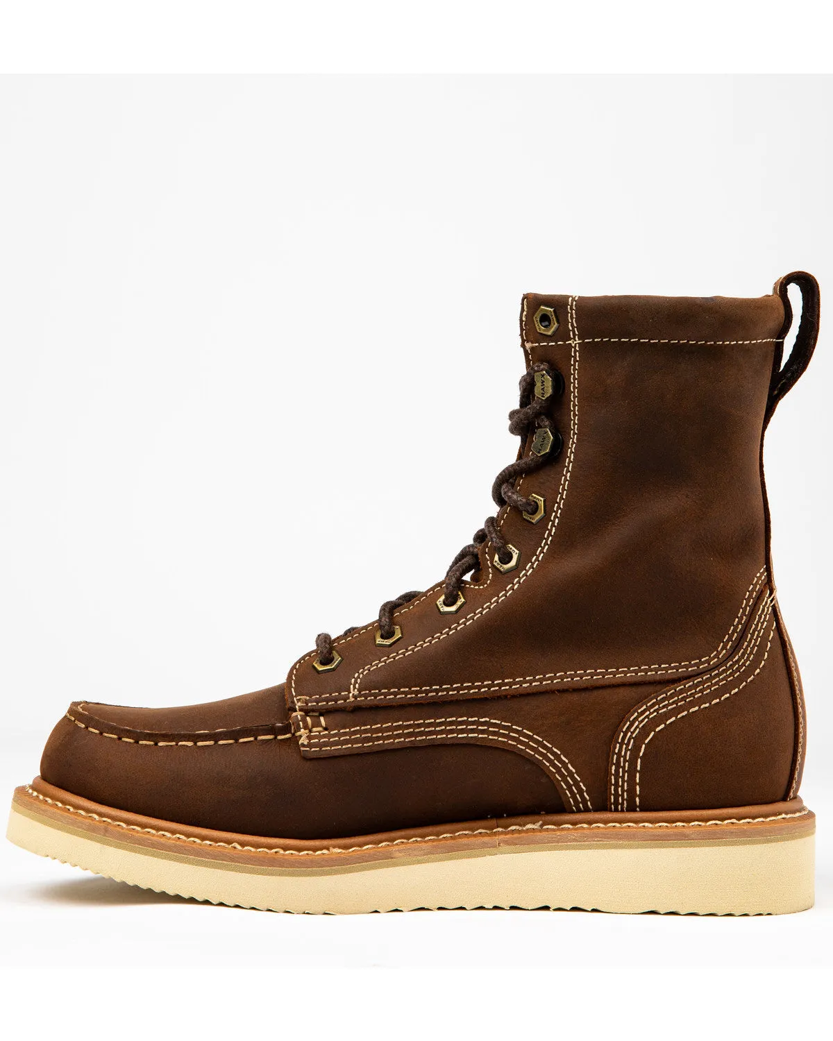 Men's 8" Grade Work Boots - Moc Toe
