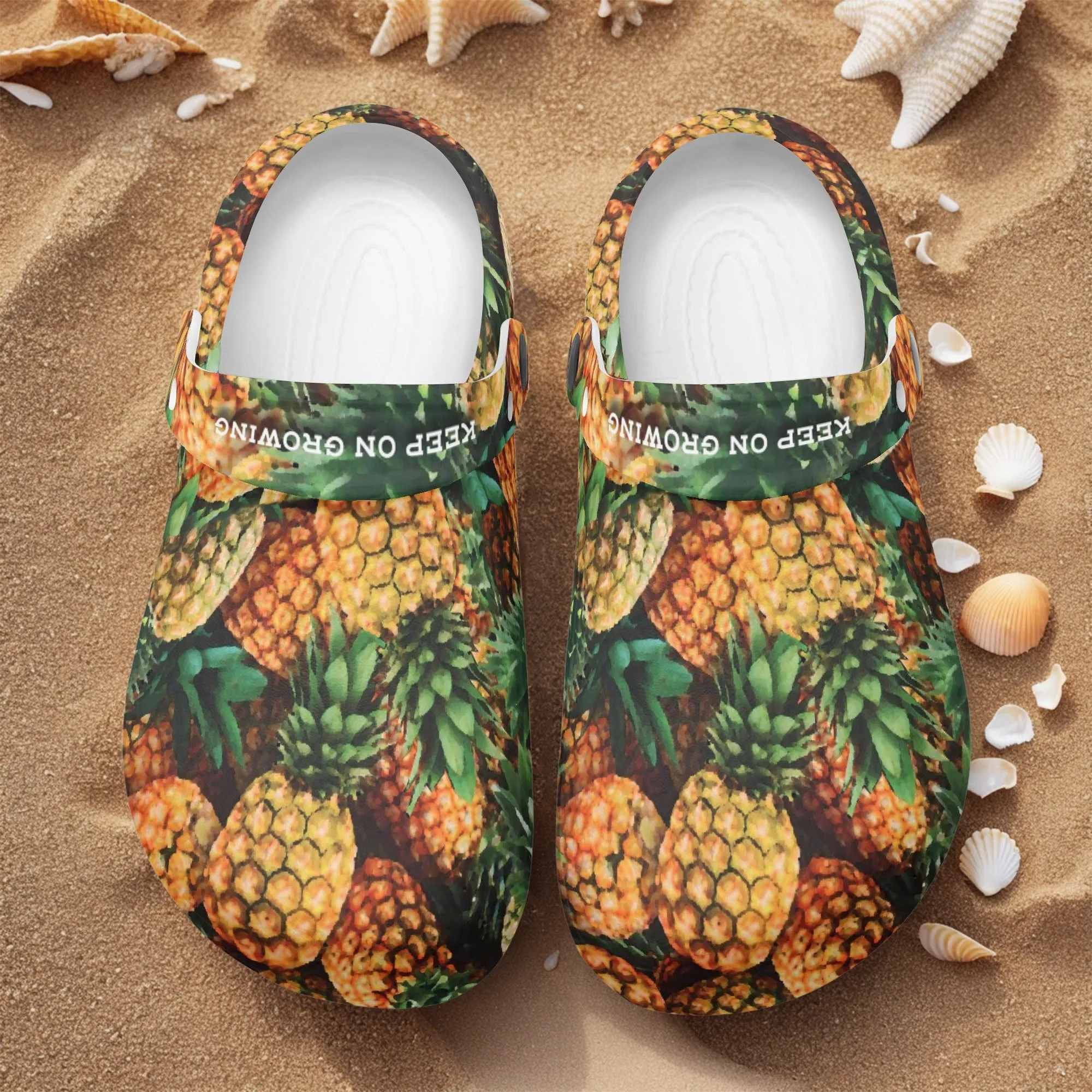 Men's All Season Clogs: Pineapple