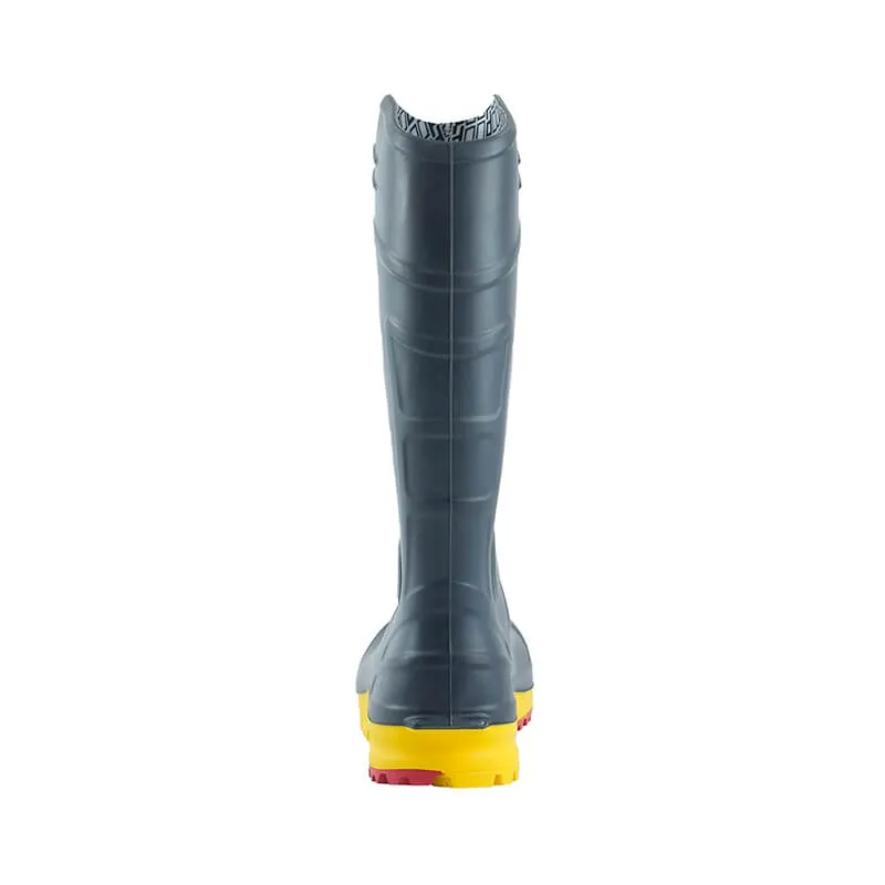 Men's CSA Approved Safety Boots - Waterproof PU Steel Toe Rubber Boots ASTM F2413-18 Acid & Oil Resistant-Gray