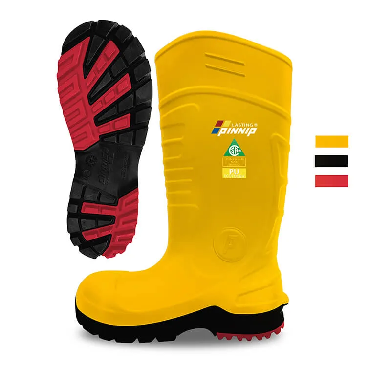 Men's Custom Color Wellington Work Boots-CSA Approved Safety Boots - Steel Toe Waterproof PU Rubber Work Boots ASTM F2413-18 Acid & Oil Resistant