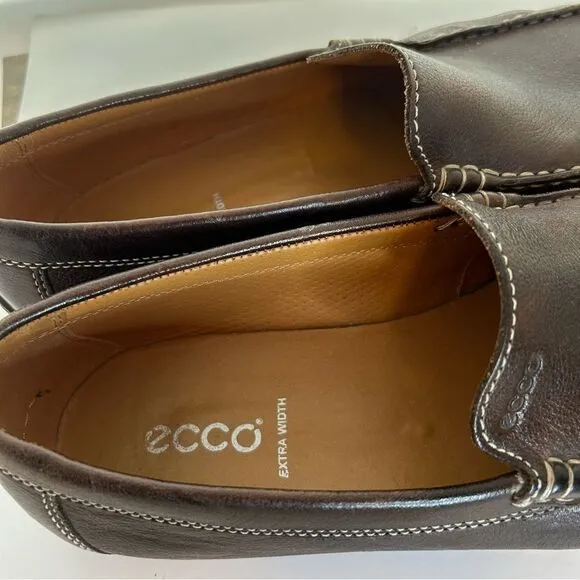Men's Leather Moccasin by ECCO.  Size 12 dark brown