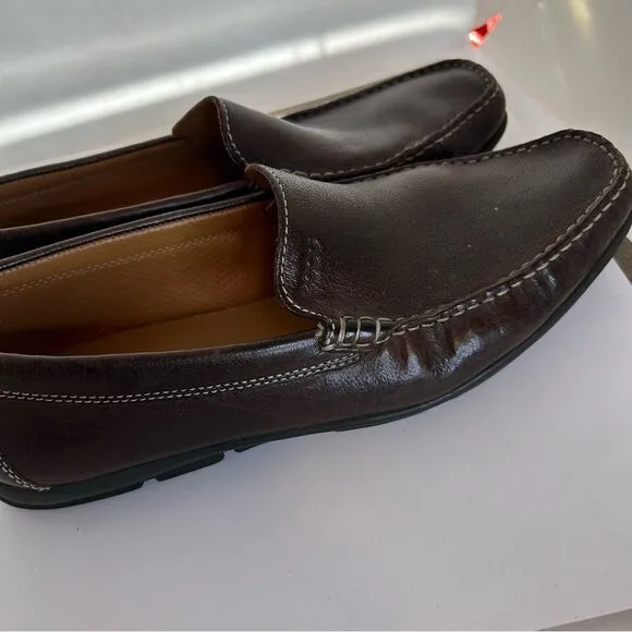 Men's Leather Moccasin by ECCO.  Size 12 dark brown