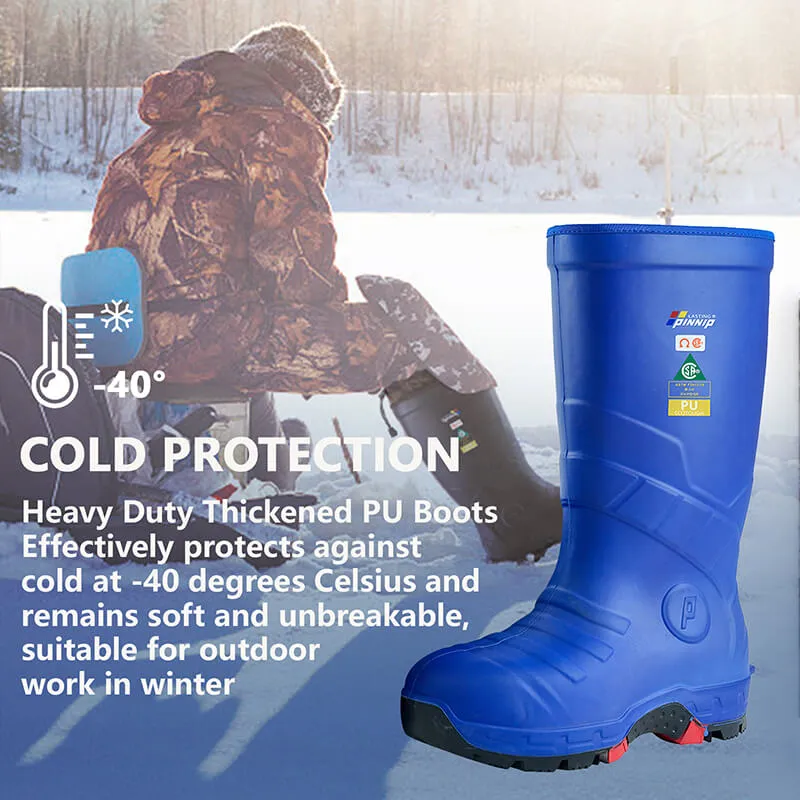Men's Safety Boots CSA Approved Safety Boots With Composite Toe Waterproof Acid & Oil Resistant PU Work Boots ASTM F2413-18-Blue